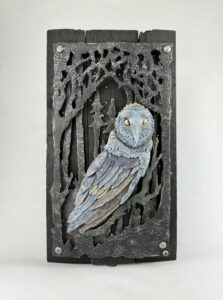 Metal Owl Sculpture